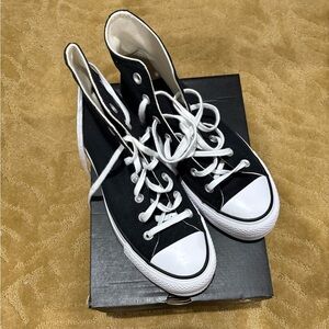 Converse Black and White Platform Sneakers